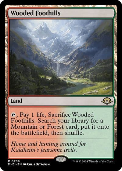 Wooded Foothills Modern Horizons 3 Magic card