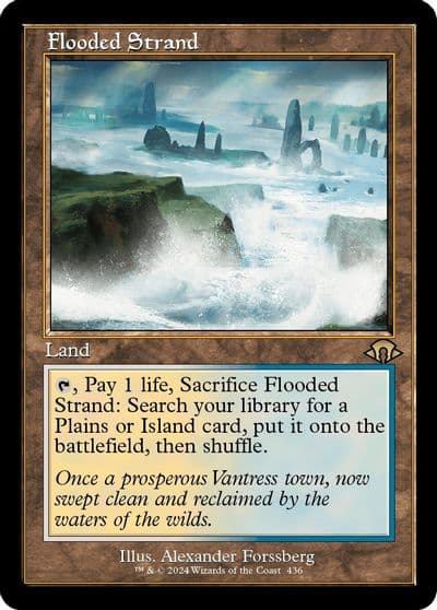 Flooded Strand Retro Frame Modern Horizons 3 Magic card