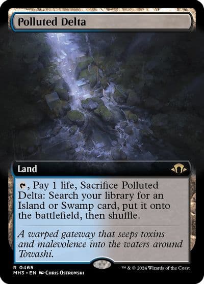 Polluted Delta Extended Art Modern Horizons 3 Magic card