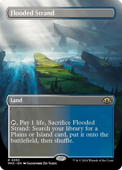 Flooded Strand Borderless Modern Horizons 3 Magic card