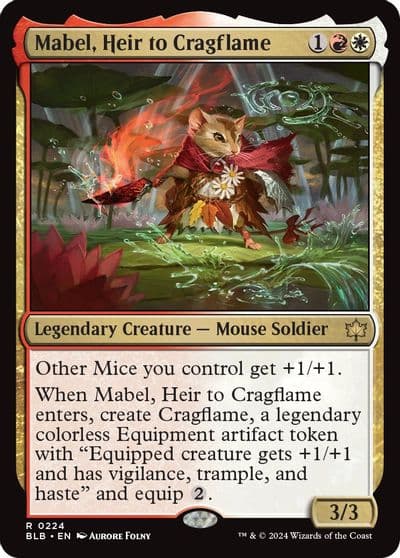 Mabel Heir to Cragflame Bloomburrow Magic card