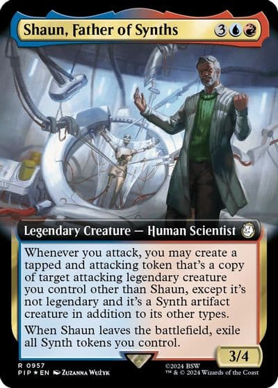 Shaun Father of Synths Extended Art Surge Foil Universes Beyond: Fallout Magic card