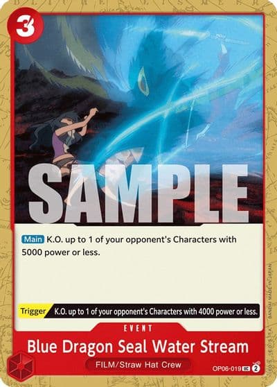 Blue Dragon Seal Water Stream Wings of the Captain One Piece card