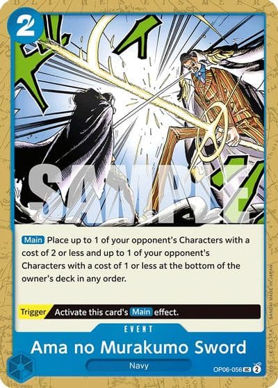Ama no Murakumo Sword Wings of the Captain One Piece card