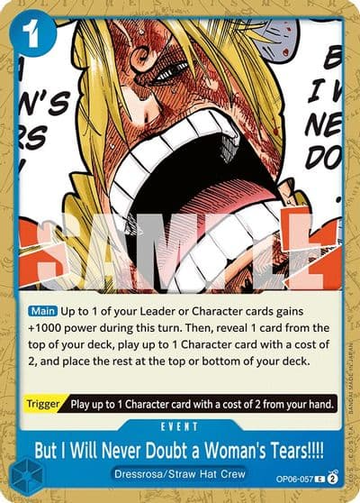 But I Will Never Doubt a Womans Tears Wings of the Captain One Piece card