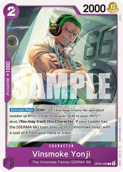 Vinsmoke Yonji 066 Wings of the Captain One Piece card