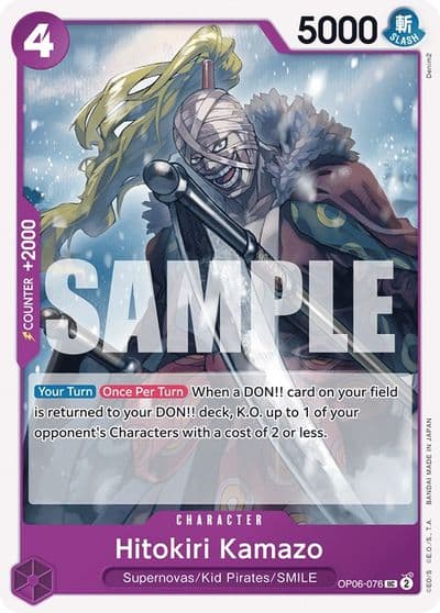Hitokiri Kamazo Wings of the Captain One Piece card