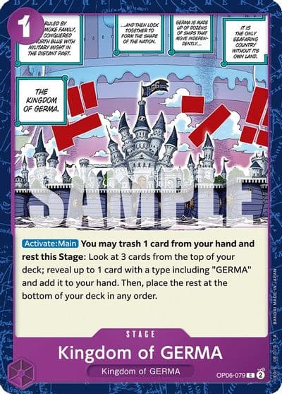 Kingdom of GERMA Wings of the Captain One Piece card