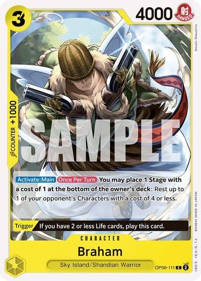 Braham Wings of the Captain One Piece card
