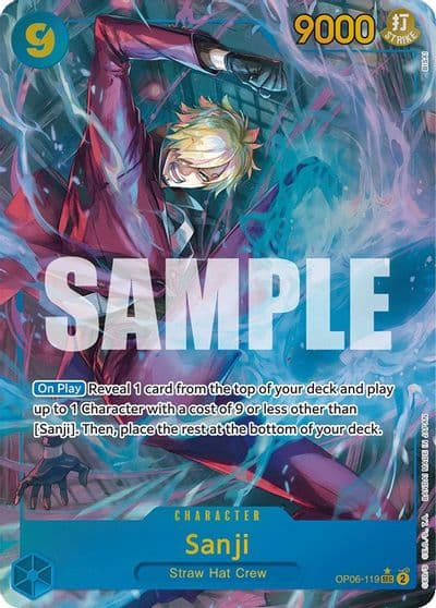 Sanji Alternate Art Wings of the Captain One Piece card