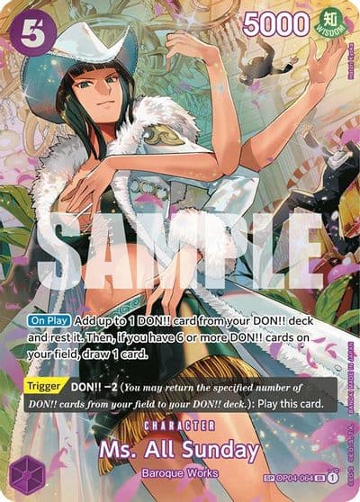 Ms All Sunday SP Wings of the Captain One Piece card