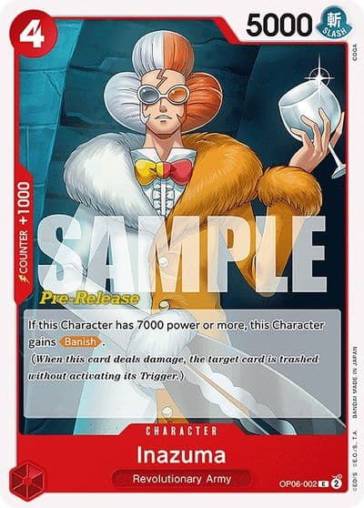 Inazuma Wings of the Captain Pre-Release Cards One Piece card