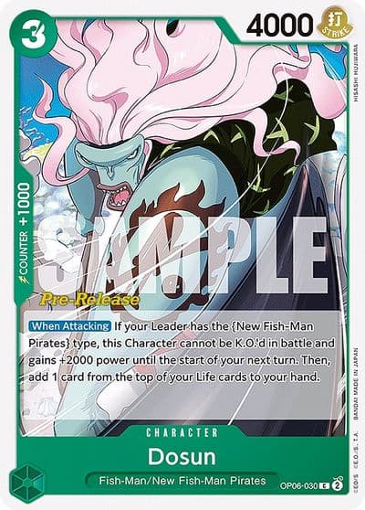 Dosun Wings of the Captain Pre-Release Cards One Piece card