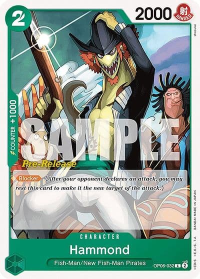 Hammond Wings of the Captain Pre-Release Cards One Piece card