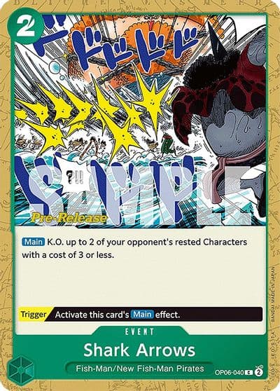 Shark Arrows Wings of the Captain Pre-Release Cards One Piece card