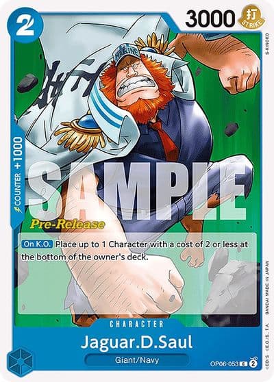 JaguarDSaul Wings of the Captain Pre-Release Cards One Piece card