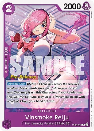 Vinsmoke Reiju 068 Wings of the Captain Pre-Release Cards One Piece card