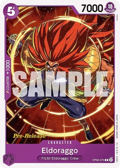 Eldoraggo Wings of the Captain Pre-Release Cards One Piece card