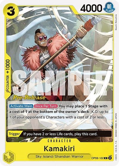 Kamakiri Wings of the Captain Pre-Release Cards One Piece card