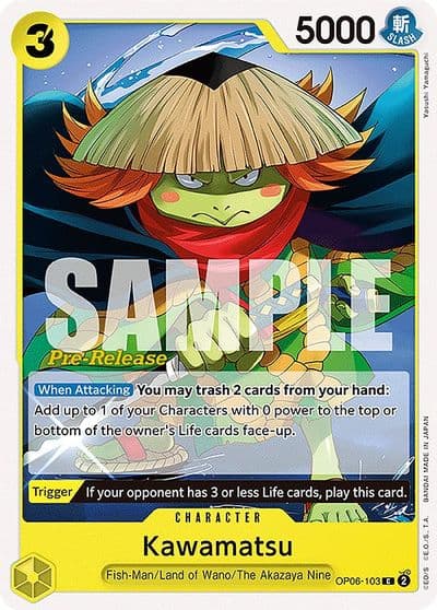 Kawamatsu Wings of the Captain Pre-Release Cards One Piece card