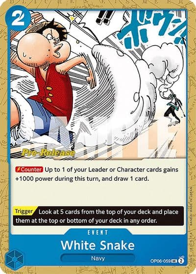 White Snake Wings of the Captain Pre-Release Cards One Piece card