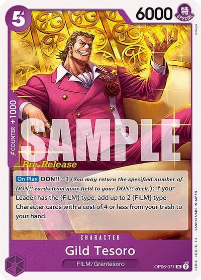Gild Tesoro Wings of the Captain Pre-Release Cards One Piece card