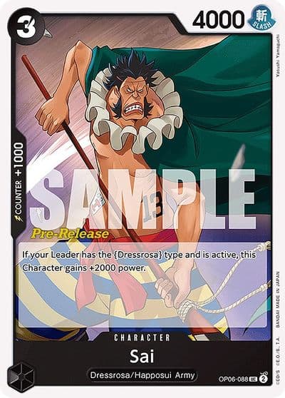 Sai Wings of the Captain Pre-Release Cards One Piece card