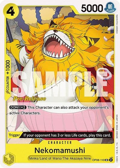 Nekomamushi Wings of the Captain Pre-Release Cards One Piece card
