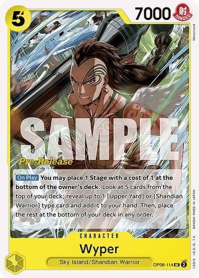 Wyper Wings of the Captain Pre-Release Cards One Piece card