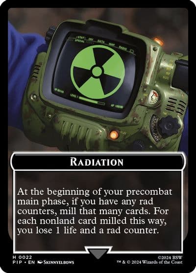 Radiation Human Soldier Double Sided Token Universes Beyond: Fallout Magic card