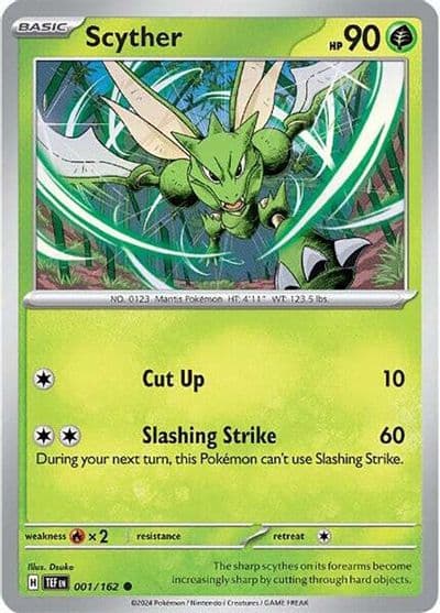 Scyther SV05: Temporal Forces Pokemon card
