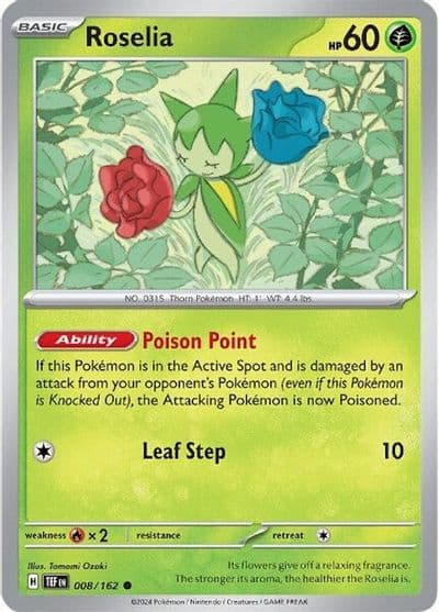 Roselia SV05: Temporal Forces Pokemon card