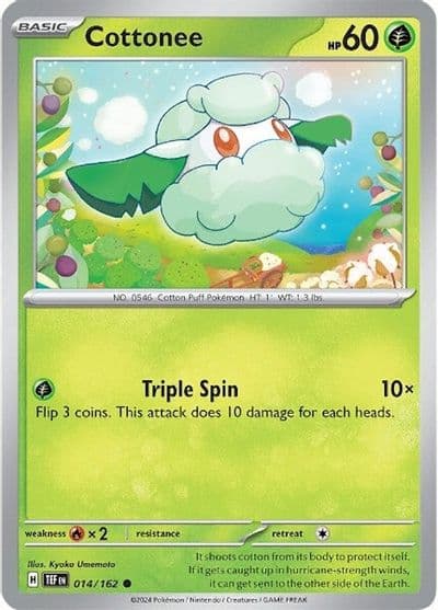 Cottonee SV05: Temporal Forces Pokemon card