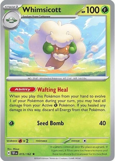 Whimsicott SV05: Temporal Forces Pokemon card