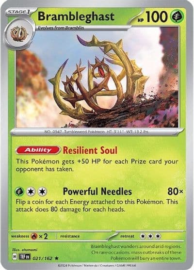 Brambleghast SV05: Temporal Forces Pokemon card