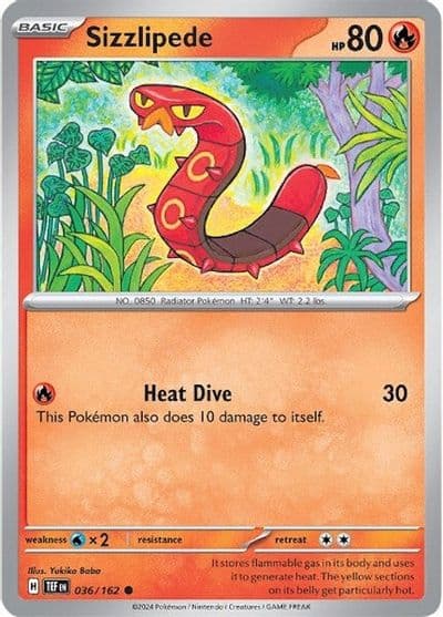 Sizzlipede SV05: Temporal Forces Pokemon card
