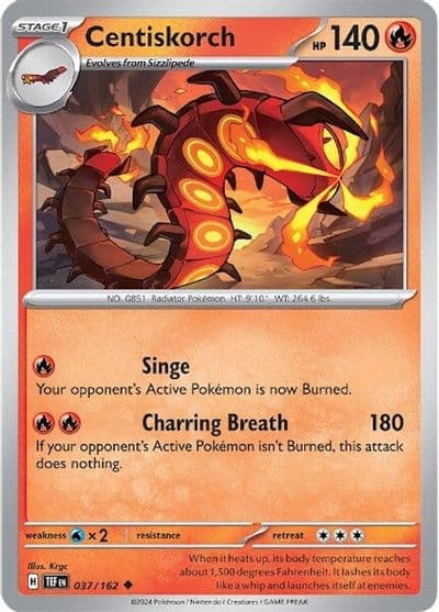 Centiskorch SV05: Temporal Forces Pokemon card