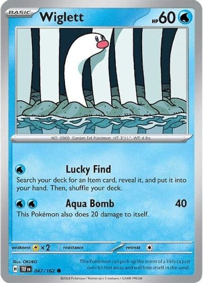 Wiglett SV05: Temporal Forces Pokemon card