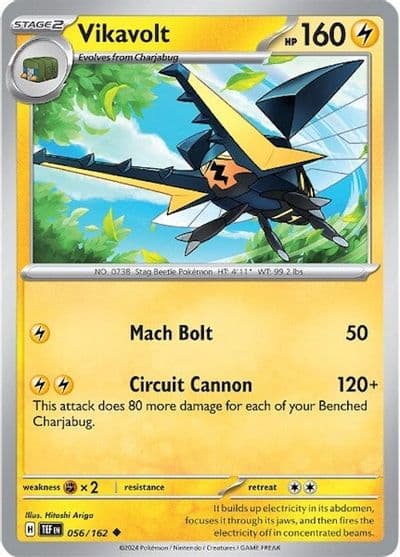 Vikavolt SV05: Temporal Forces Pokemon card