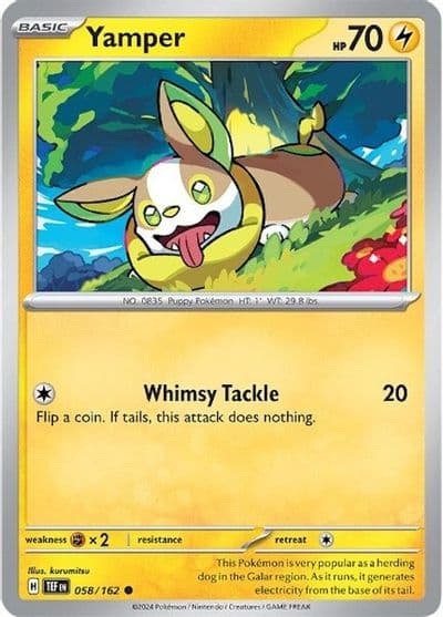 Yamper SV05: Temporal Forces Pokemon card