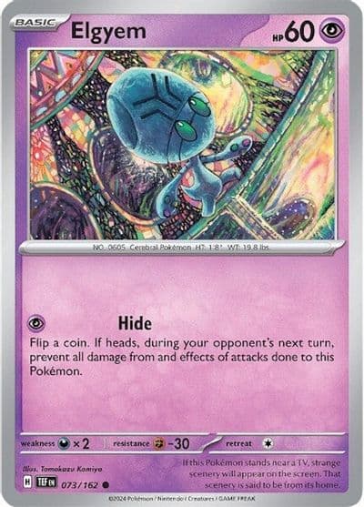 Elgyem SV05: Temporal Forces Pokemon card