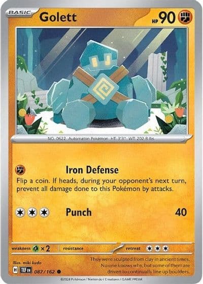 Golett SV05: Temporal Forces Pokemon card