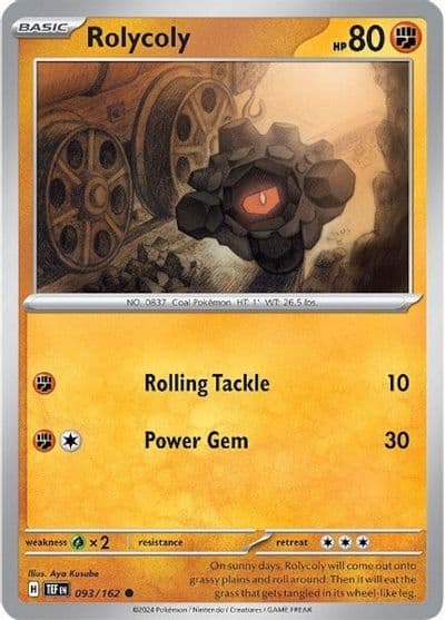 Rolycoly SV05: Temporal Forces Pokemon card