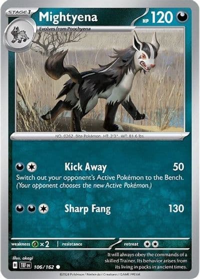 Mightyena SV05: Temporal Forces Pokemon card