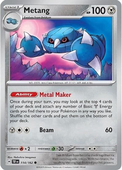 Metang SV05: Temporal Forces Pokemon card