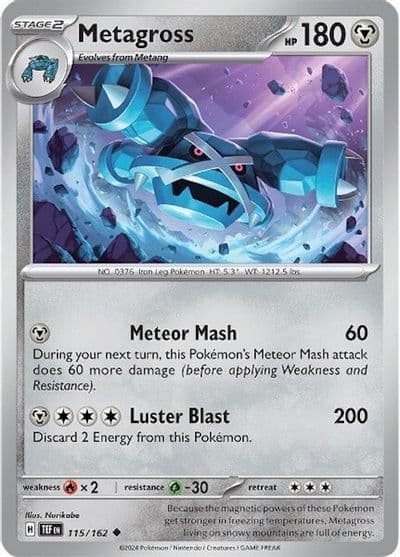 Metagross SV05: Temporal Forces Pokemon card