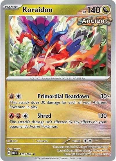 Koraidon SV05: Temporal Forces Pokemon card