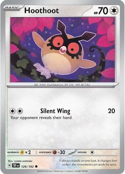 Hoothoot SV05: Temporal Forces Pokemon card