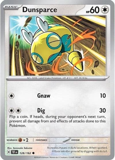 Dunsparce SV05: Temporal Forces Pokemon card