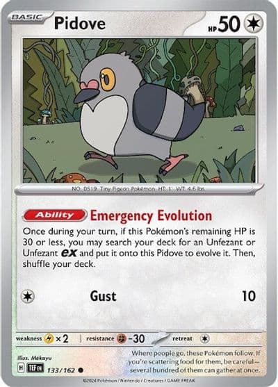 Pidove SV05: Temporal Forces Pokemon card